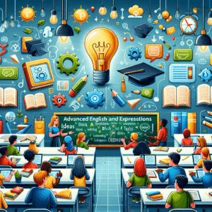 Übungstest für fortgeschrittenen englischen Wortschatz und Ausdrücke – AI Quiz Theme Image