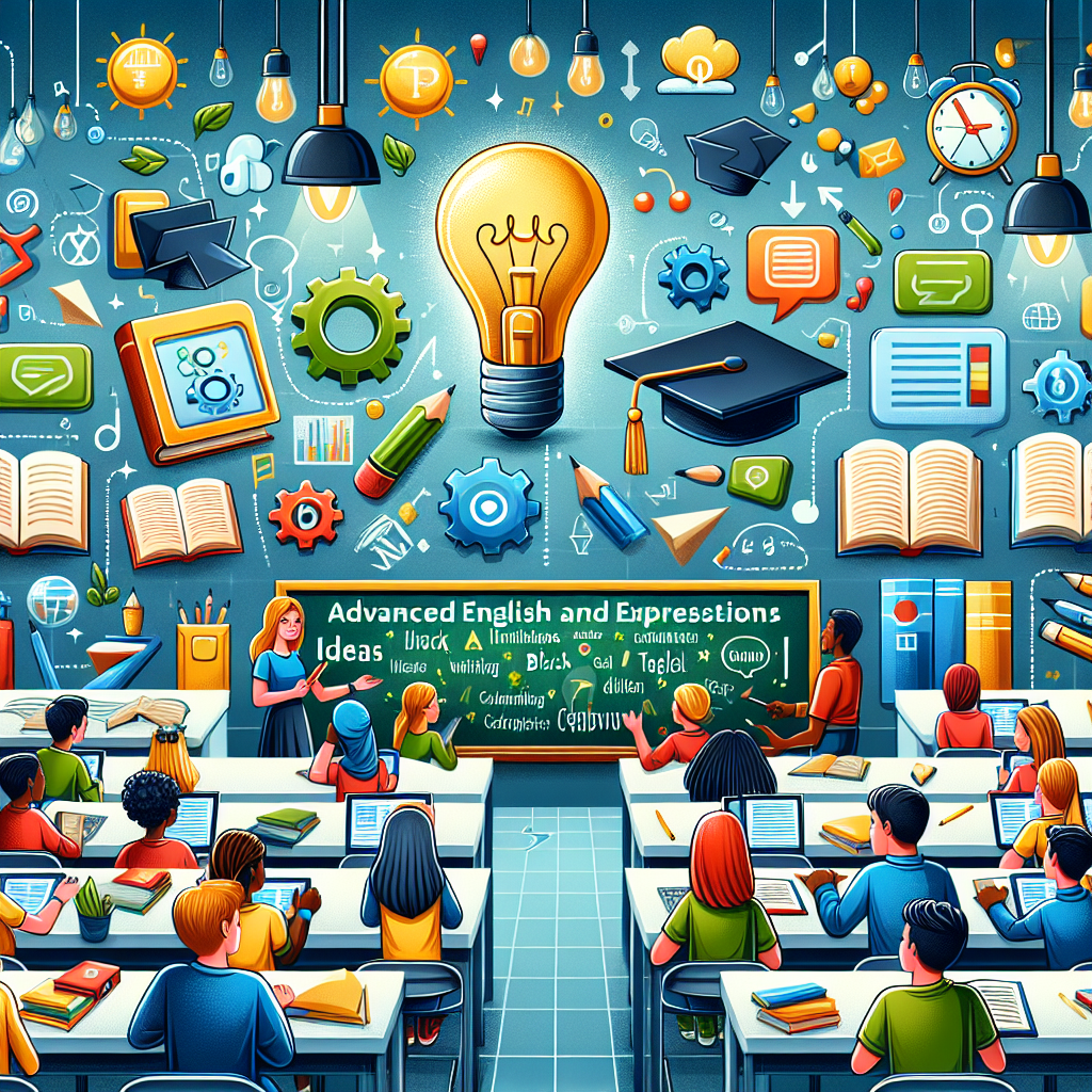 Übungstest für fortgeschrittenen englischen Wortschatz und Ausdrücke – AI Quiz Theme Image